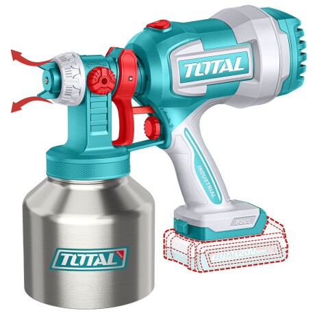 Pistola Para Pintura Inalámbrica A Batería 20v, Contenedor De Acero Inoxidable Pistola Para Pintura Inalámbrica A Batería 20v, Contenedor De Acero Inoxidable