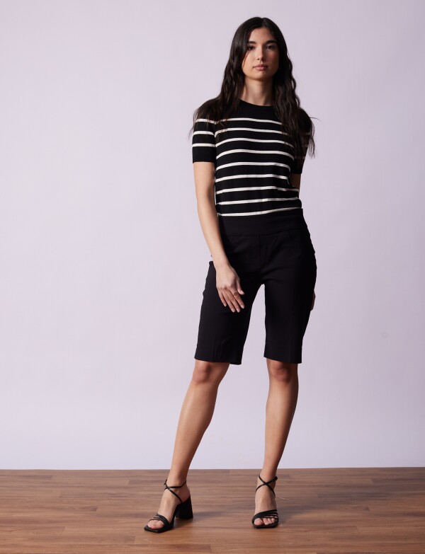 Bermuda Pretina Ancha NEGRO