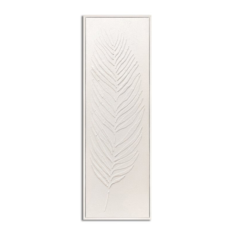 CUADRO 90x30cm MARCO HOJA BLANCO Y NEGRO 1 CUADRO 90x30cm MARCO HOJA BLANCO Y NEGRO 1