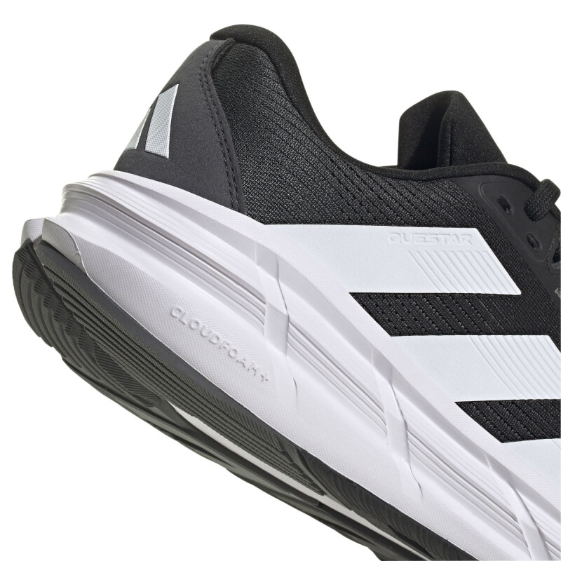 Championes de Hombre Adidas Running Questar 3 Negro - Blanco