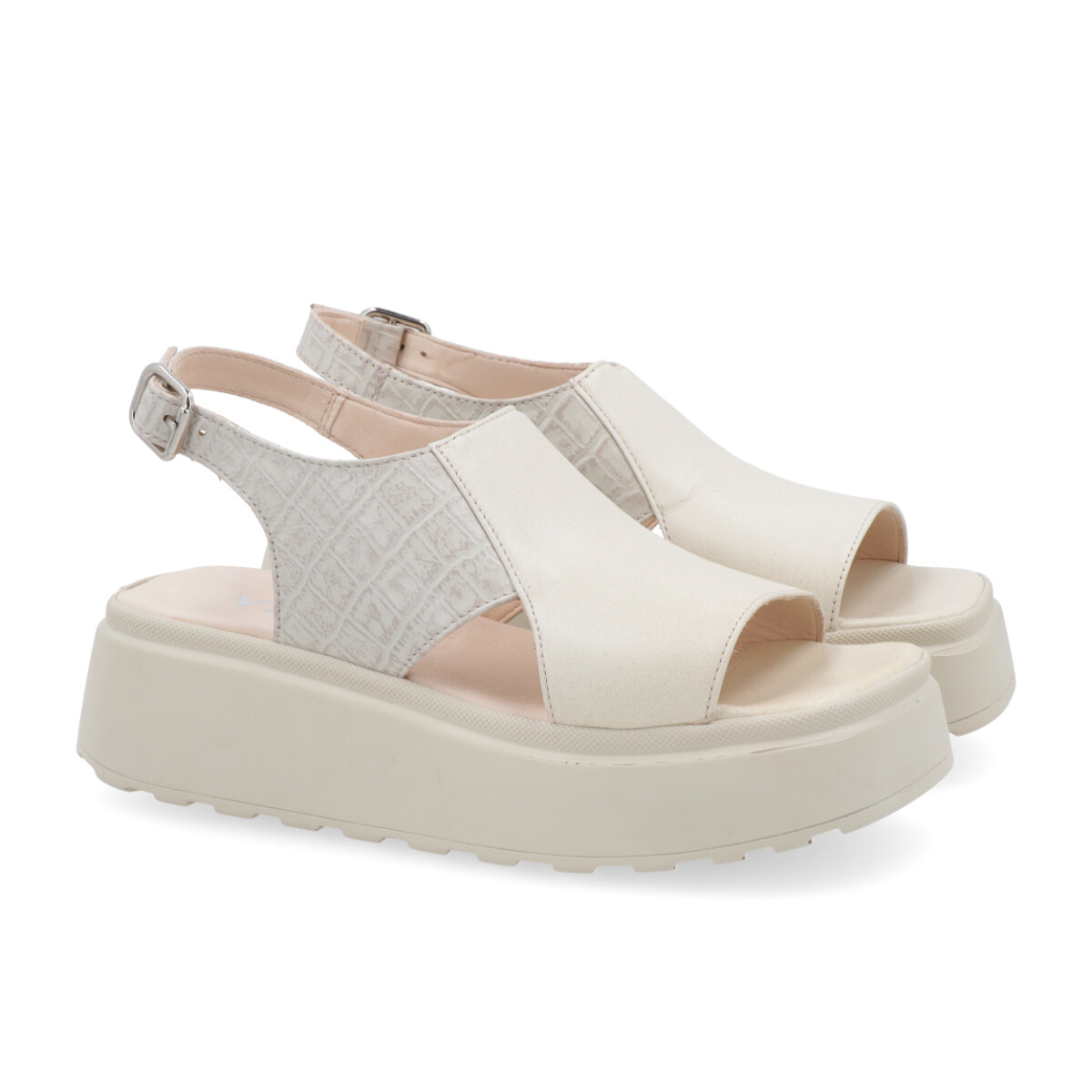 SANDALIAS VENET - CUERO LOTAN - BLANCO 