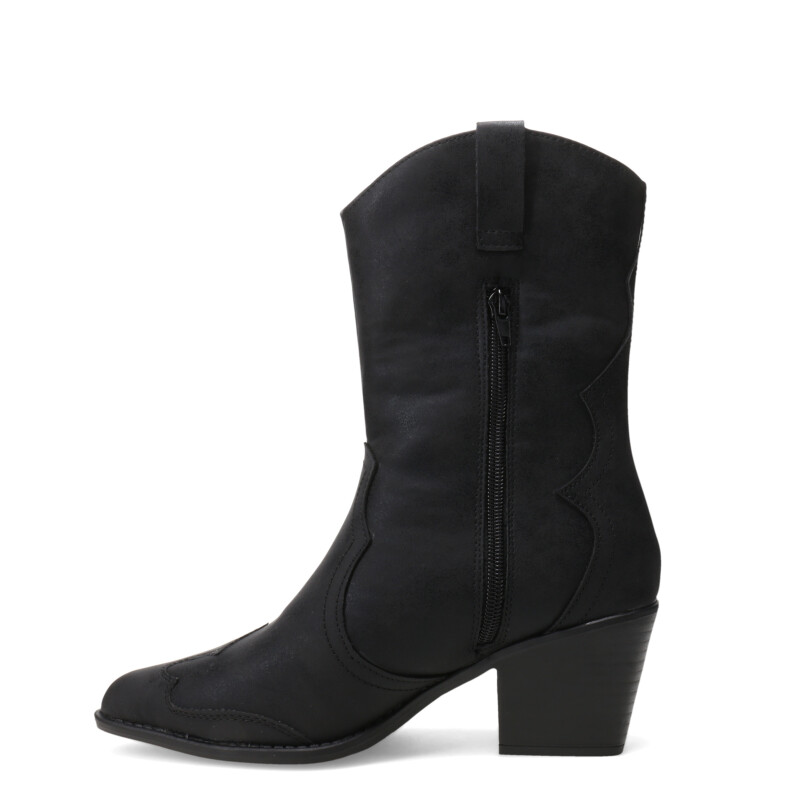 Bota de Mujer Miss Carol LITER tejana media Negro