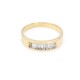 Anillo medio sin fin en oro 18k y brillantes baguettes Anillo medio sin fin en oro 18k y brillantes baguettes