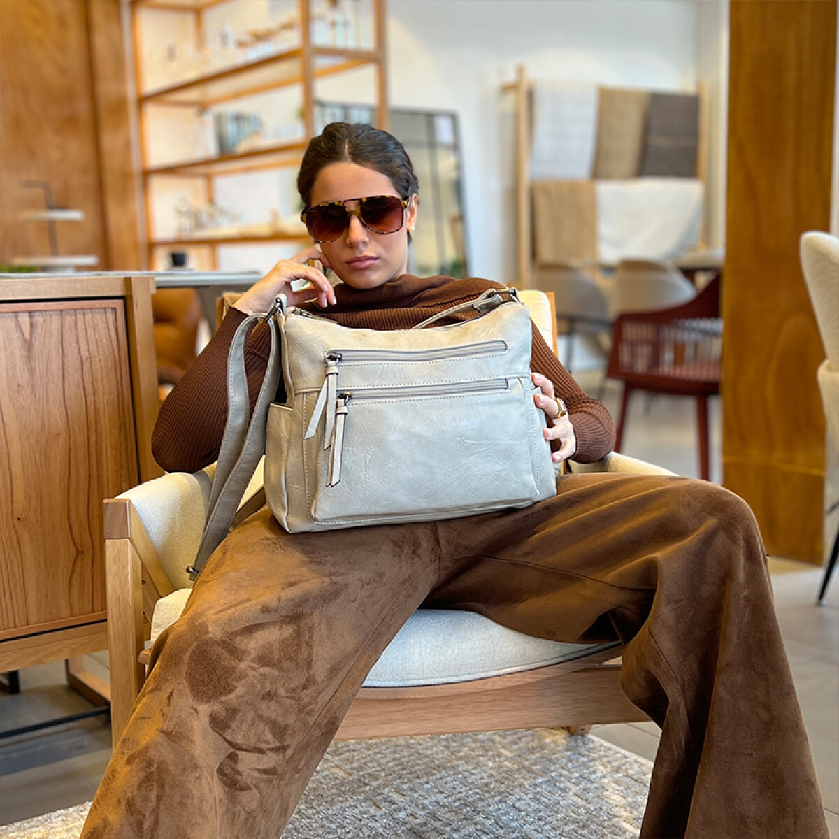 BANDOLERA MORRAL ROMA - CEMENTO 