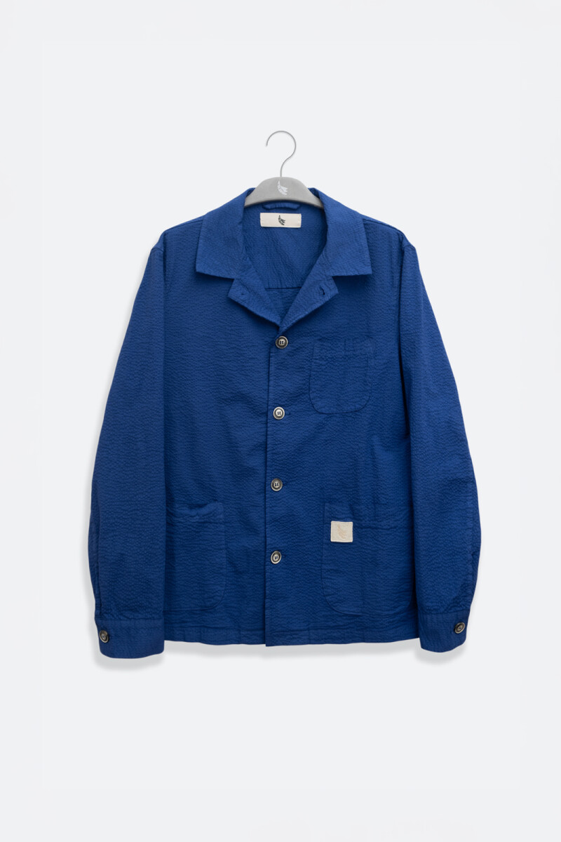 SEERSUCKER JACKET Blue