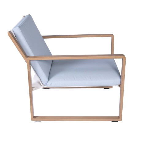 SET DE TERRAZA ALUMINIO ALUMINIO BLANCO CORAL