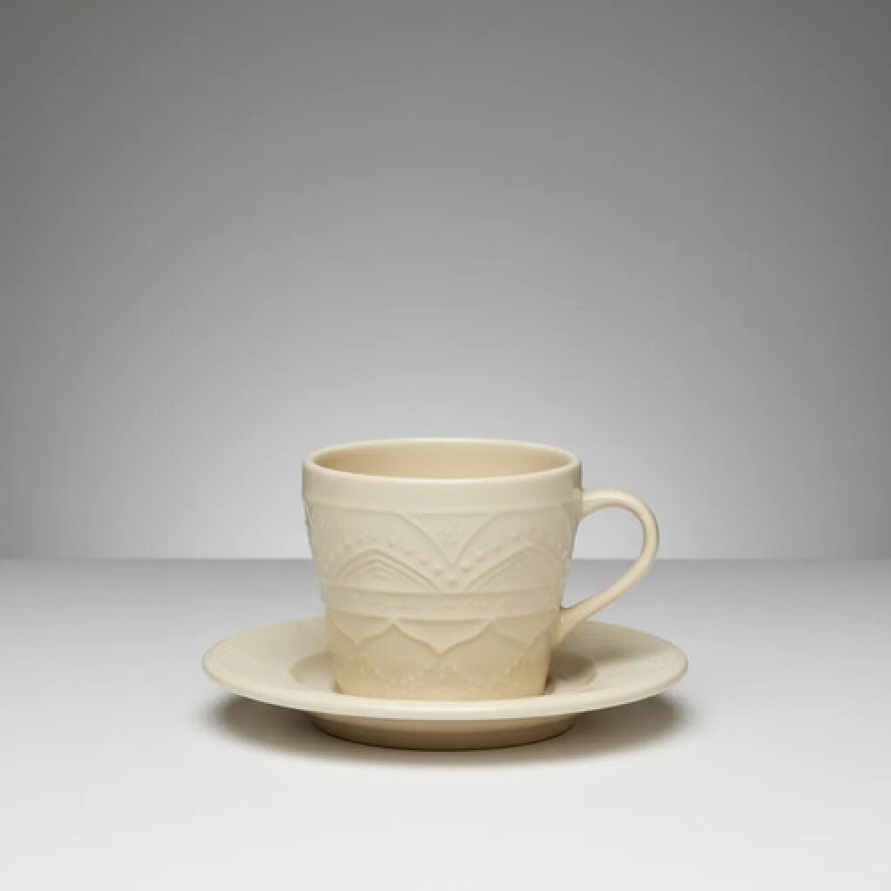 Taza de te con plato Serena cream 200ml OXFORD Taza de te con plato Serena cream 200ml OXFORD