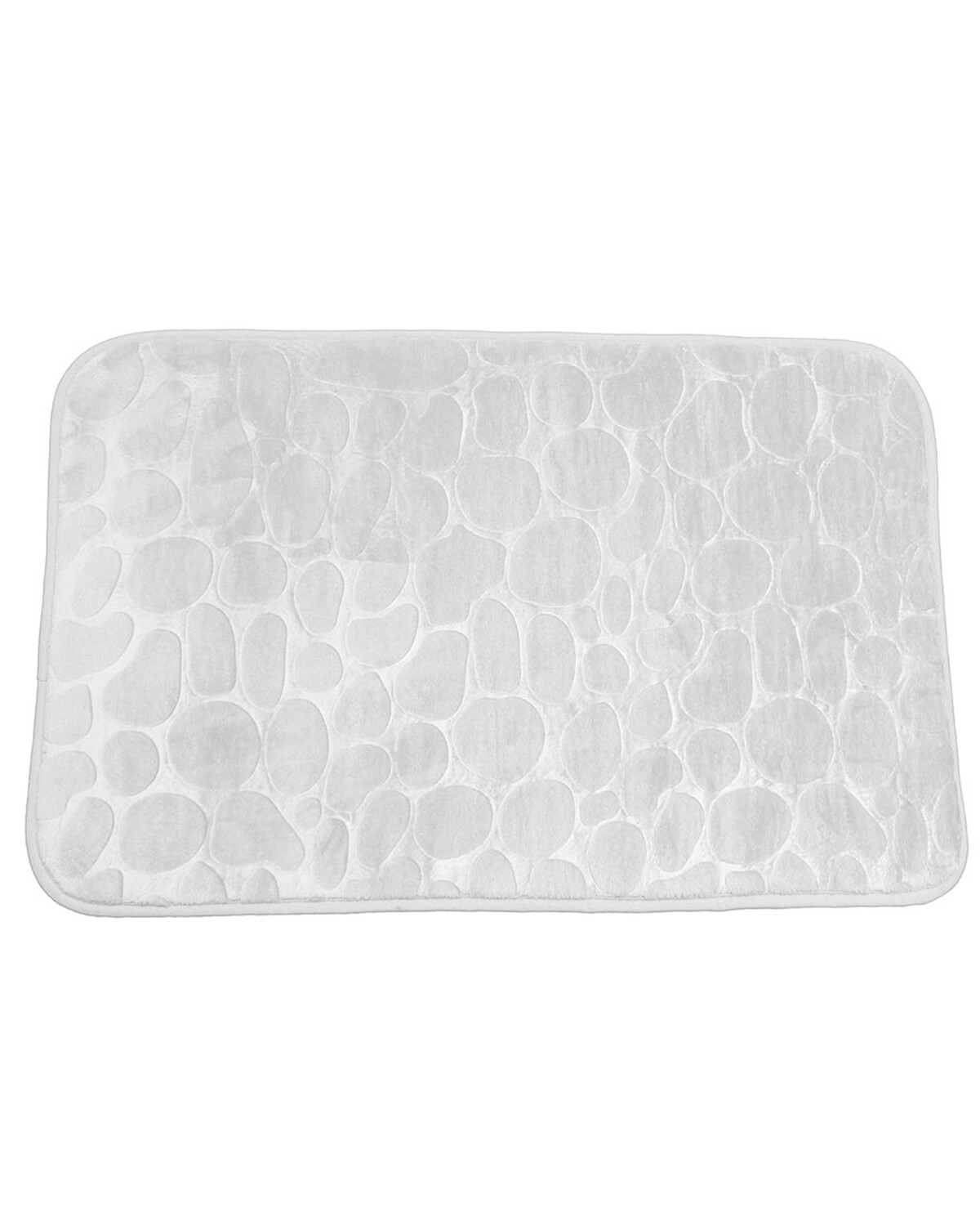 Alfombra de baño Selecta con diseño de piedras - Blanco — Electroventas