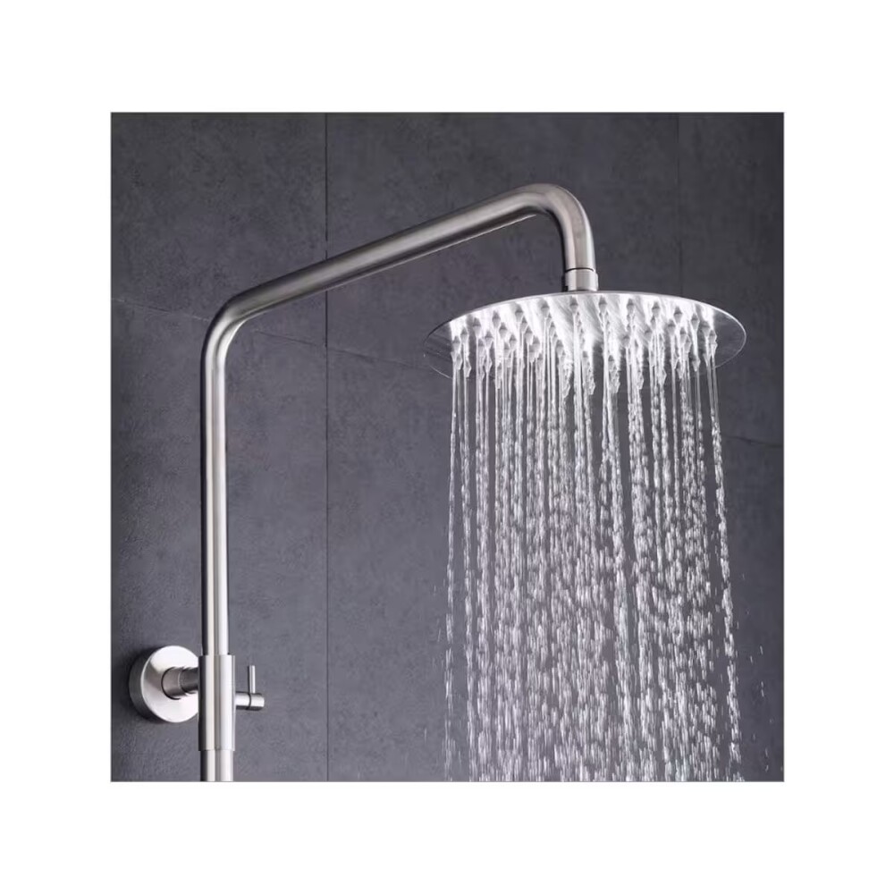 Barral de ducha monocomando Termostático exterior sin transferencia satinada Barral De Ducha Monocomando Termostático Exterior Sin Transferencia Satinada