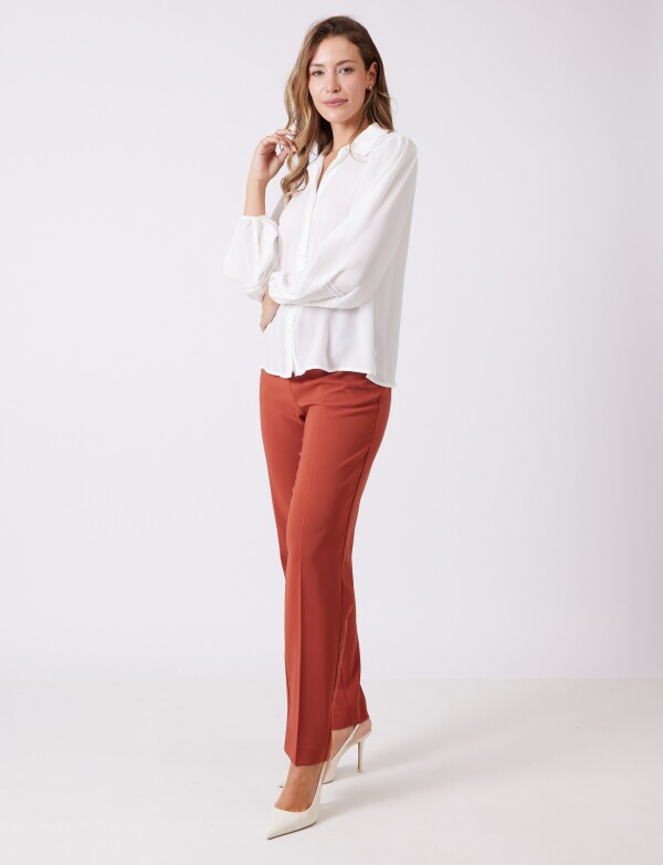 Camisa Gasa & Detalles Encaje CRUDO