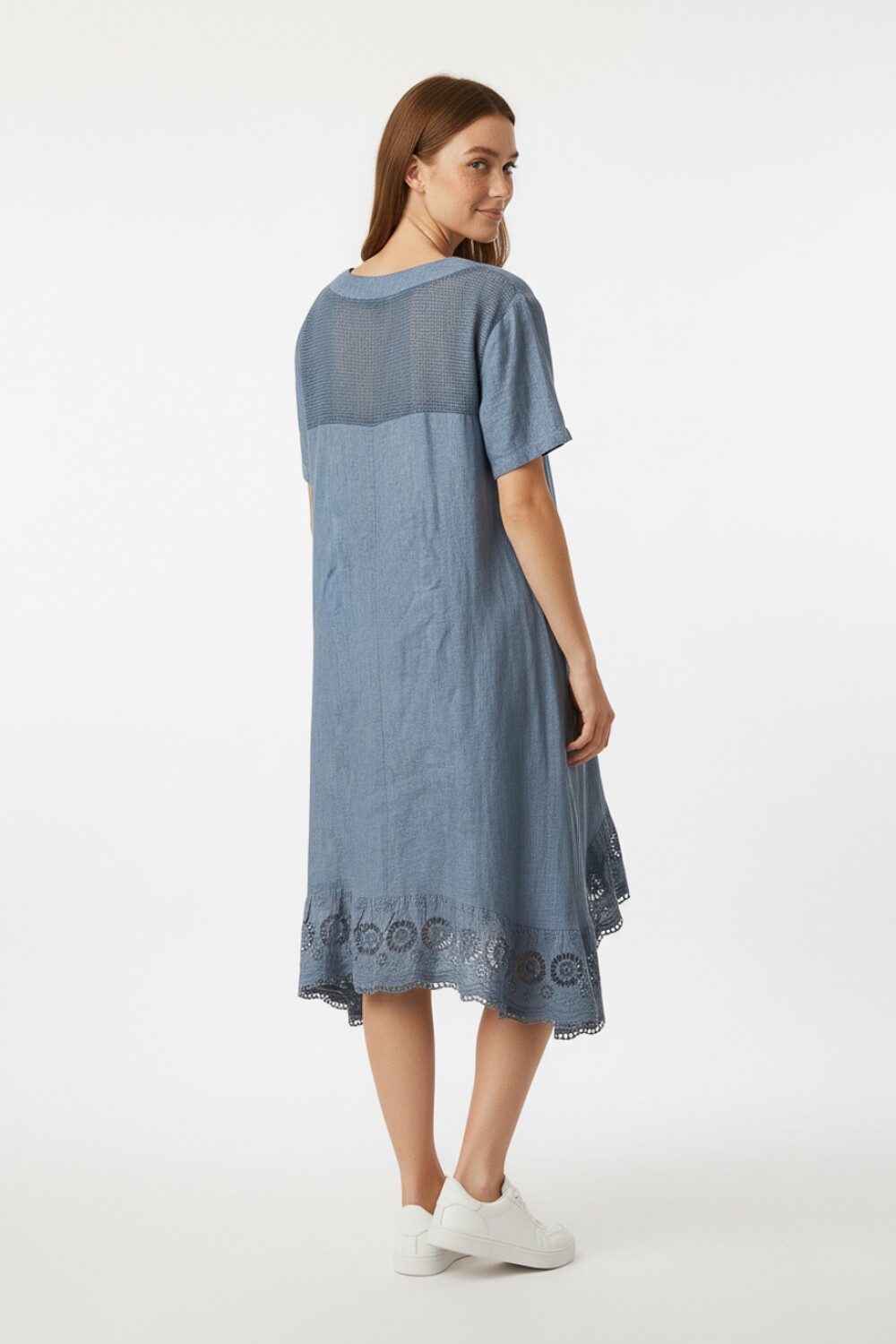 Vestido Mordin Azul Piedra