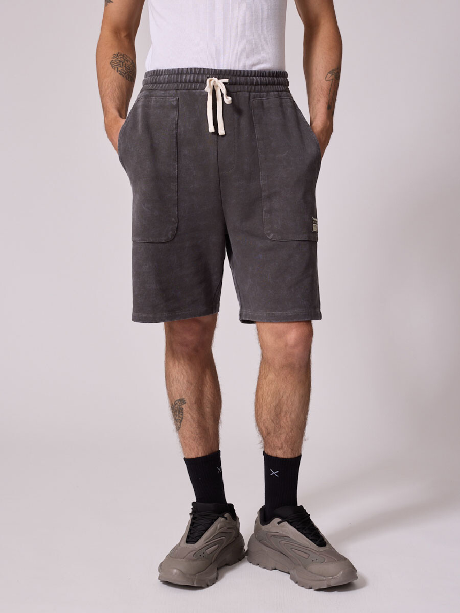 BERMUDA FELPA AMIR DIXIE - Gris Oscuro 