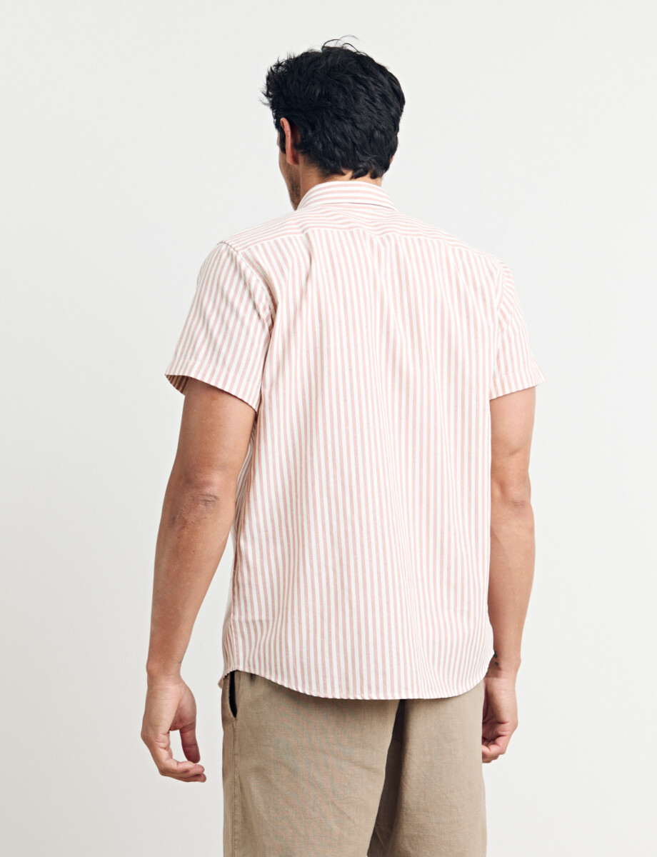 012672 CAMISA HARRINGTON LABEL Rojo/blanco