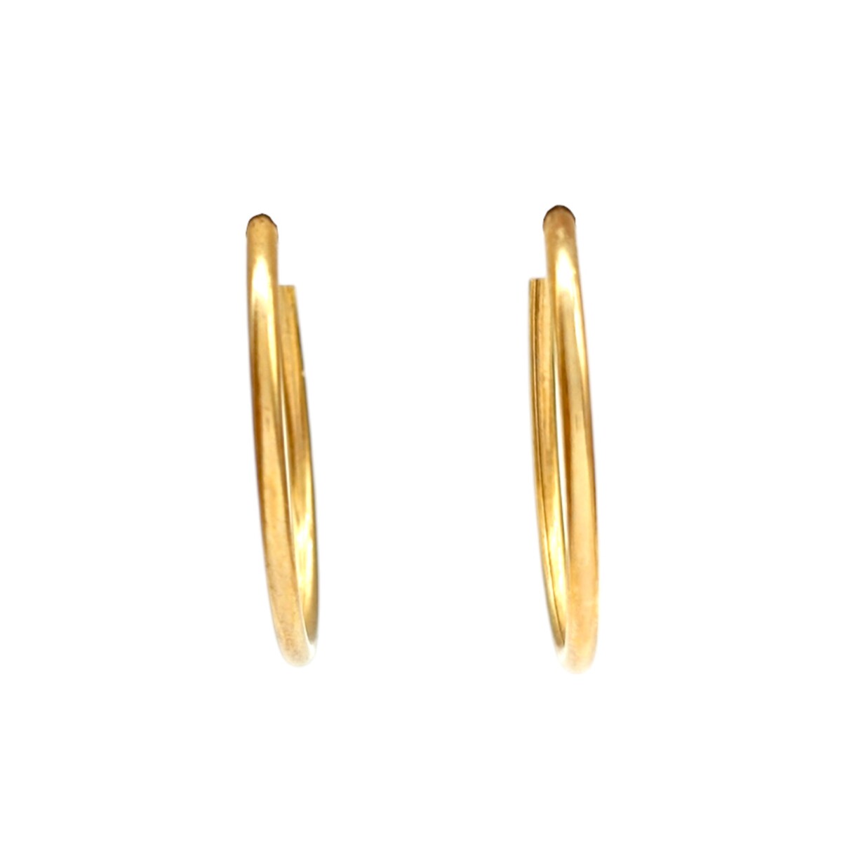 Caravanas aros de oro finos- Oro bajo - Sin piedra- CA8044 - sinpiedra 