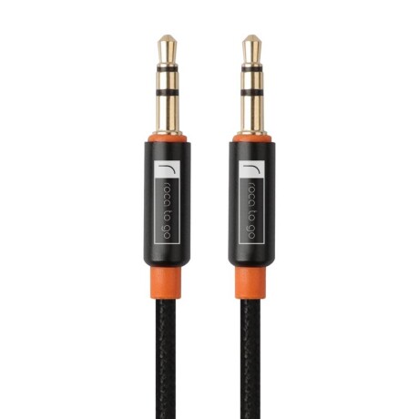 Cable Auxiliar Roca To Go 3.5Mm A 3.5Mm 1M Universo Binario NEGRO-NARANJA