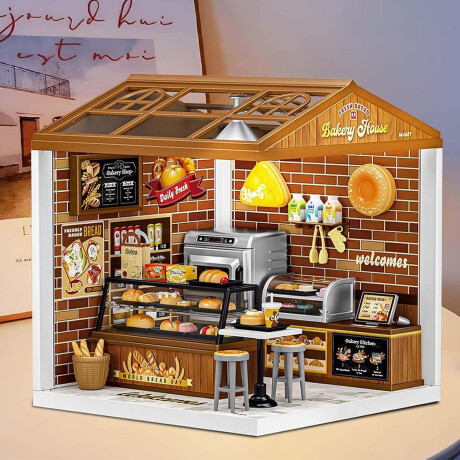Mini Casa Escenario Armable Luz Dormitorio Restaurante Restaurante