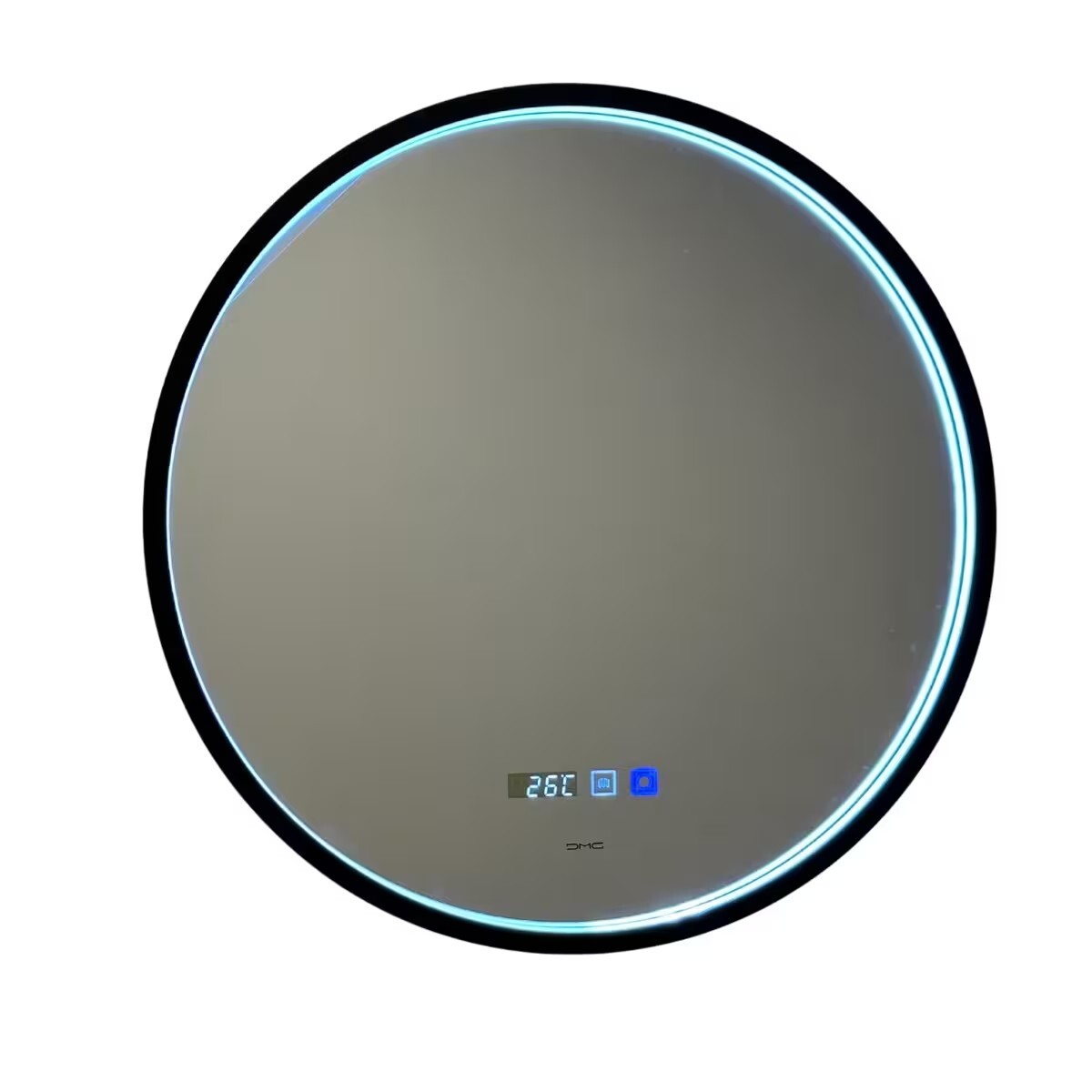 Espejo Led 60 Cm Negro Con Desempañador Cinta Led Silicona 