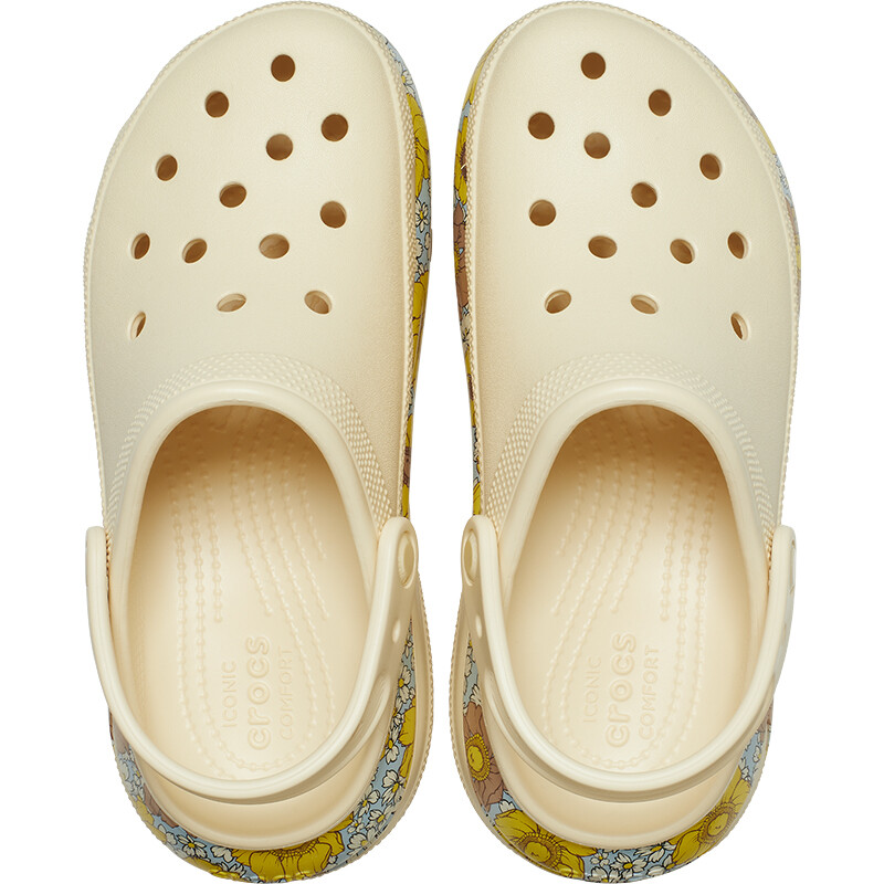 Crocs Mega Crush Retro Floral Beige