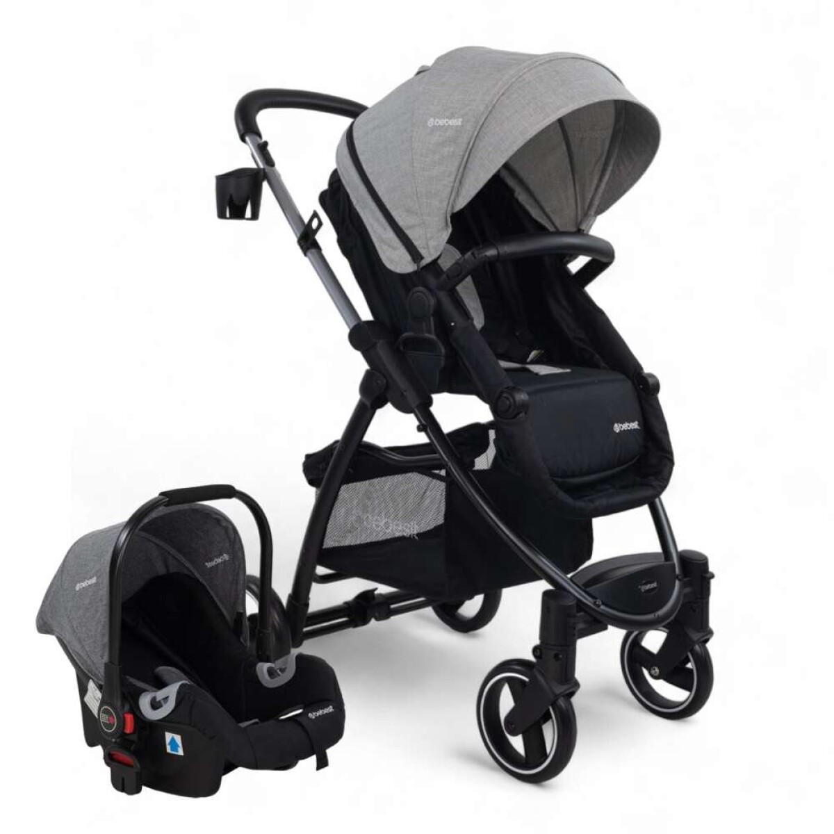 Coche Travel System I-Size Alfa Bebesit - Gris 