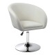 Silla Taburete Butaca con Respaldo en Cuero Lumax Modelo Stella Beige