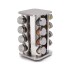 Especiero Giratorio 16 Frascos Vidrio Para Condimentos Cocina Acero Inoxidable Imback Especiero Giratorio 16 Frascos Vidrio Para Condimentos Cocina Acero Inoxidable Imback