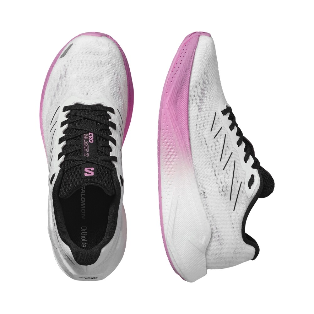 Zapatillas Running Aero Blaze 3 Mujer White/black/cyclamen