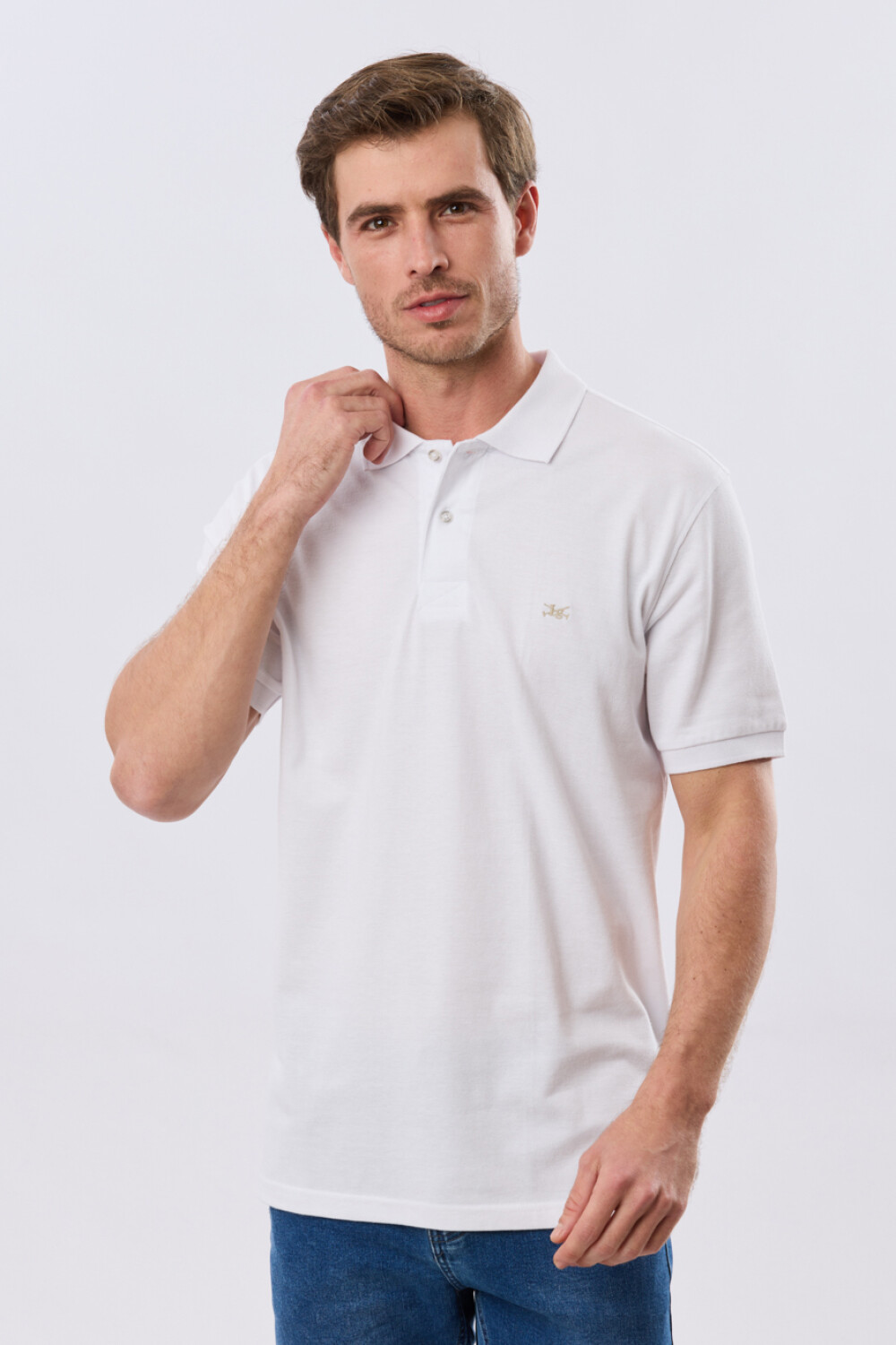 REMERA POLO LISA PIQUÉ Blanco