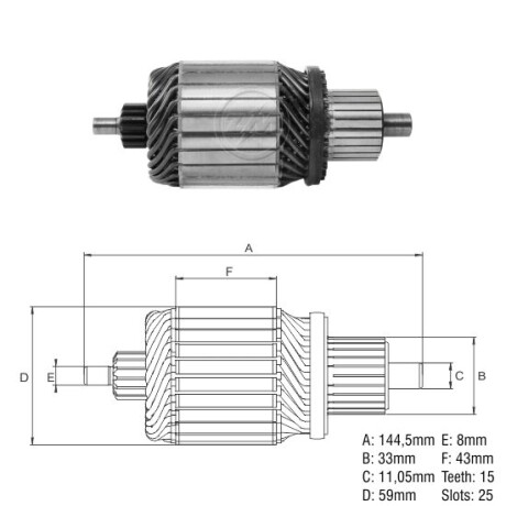 BOBINA ALTERNADOR ARRANQUE - AGRALE PRE 12V 25D15E145L=IV.58608=LUC.721=IN.1608 ZM BOBINA ALTERNADOR ARRANQUE - AGRALE PRE 12V 25D15E145L=IV.58608=LUC.721=IN.1608 ZM