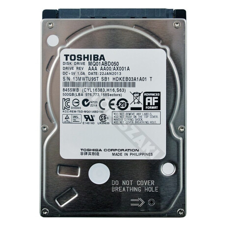 Disco Duro Notebook 500GB 2.5'' Sata 001