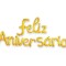 Guirnalda Feliz Aniversario Inflable Dorado