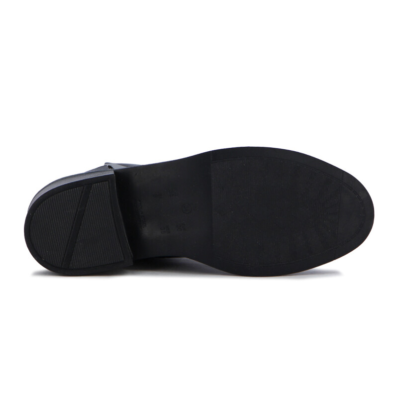 Comfortflex Bota Caña Baja C/ Aplique Y Tira Negro
