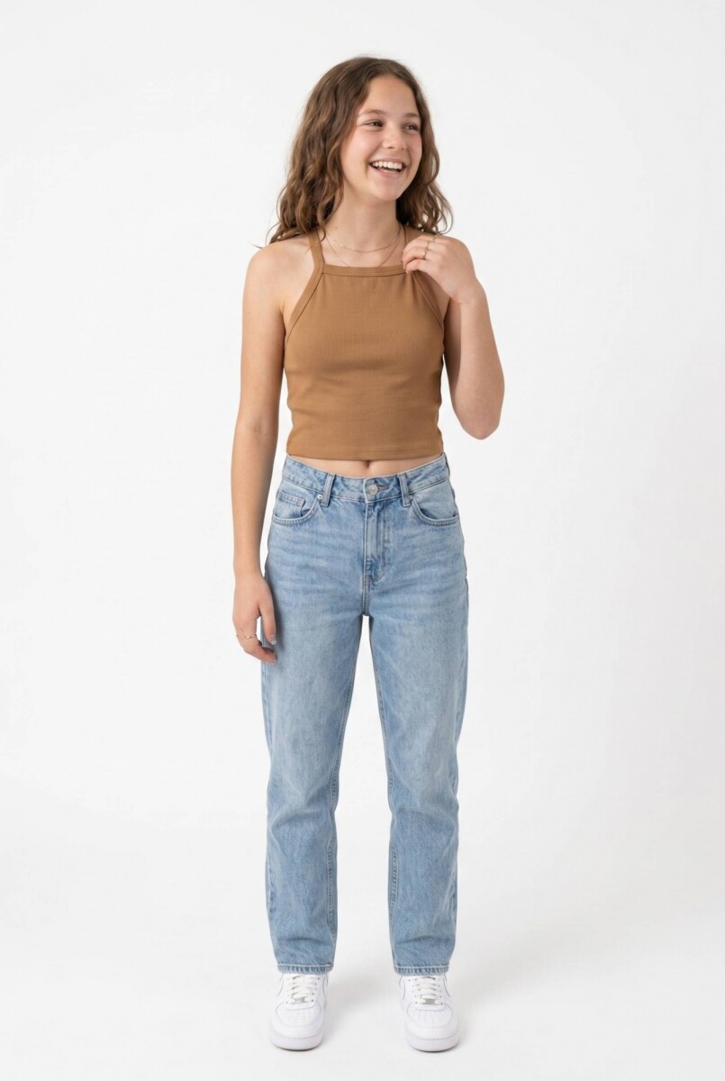 Musculosa tirantes finos - Tostado 