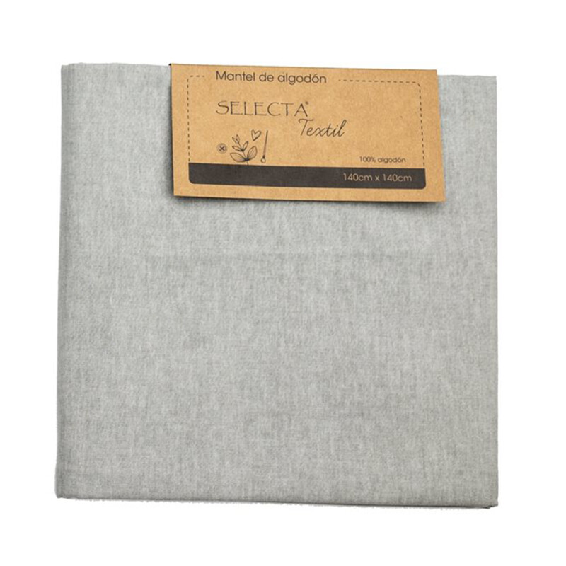 Mantel algodón diametro 160 cm GRIS