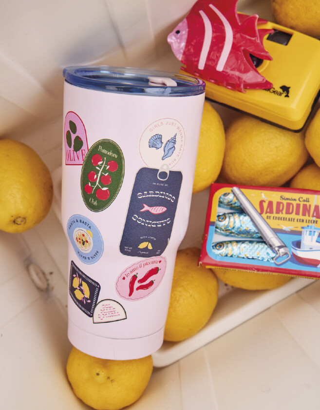 Accesorios Cocina Acero Vaso Térmico Estampado - Combinacion Multicolor