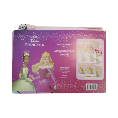 Juego Sábanas Infantil Princesas Disney 1 Plaza 100% Microfibra ROSA