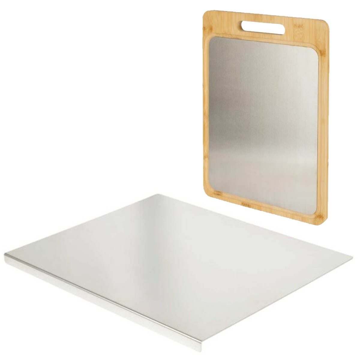 Set X2 Tablas Cocina Madera Acero Inox El Chingón 