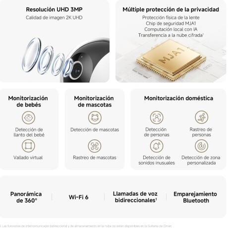 Cámara De Seguridad Xiaomi Smart C302 2K 360° Wifi BT Cámara De Seguridad Xiaomi Smart C302 2K 360° Wifi BT