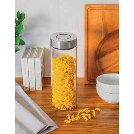FRASCO DE VIDRIO CON TAPA ACERO 1,8 LITROS TRAMONTINA FRASCO DE VIDRIO CON TAPA ACERO 1,8 LITROS TRAMONTINA