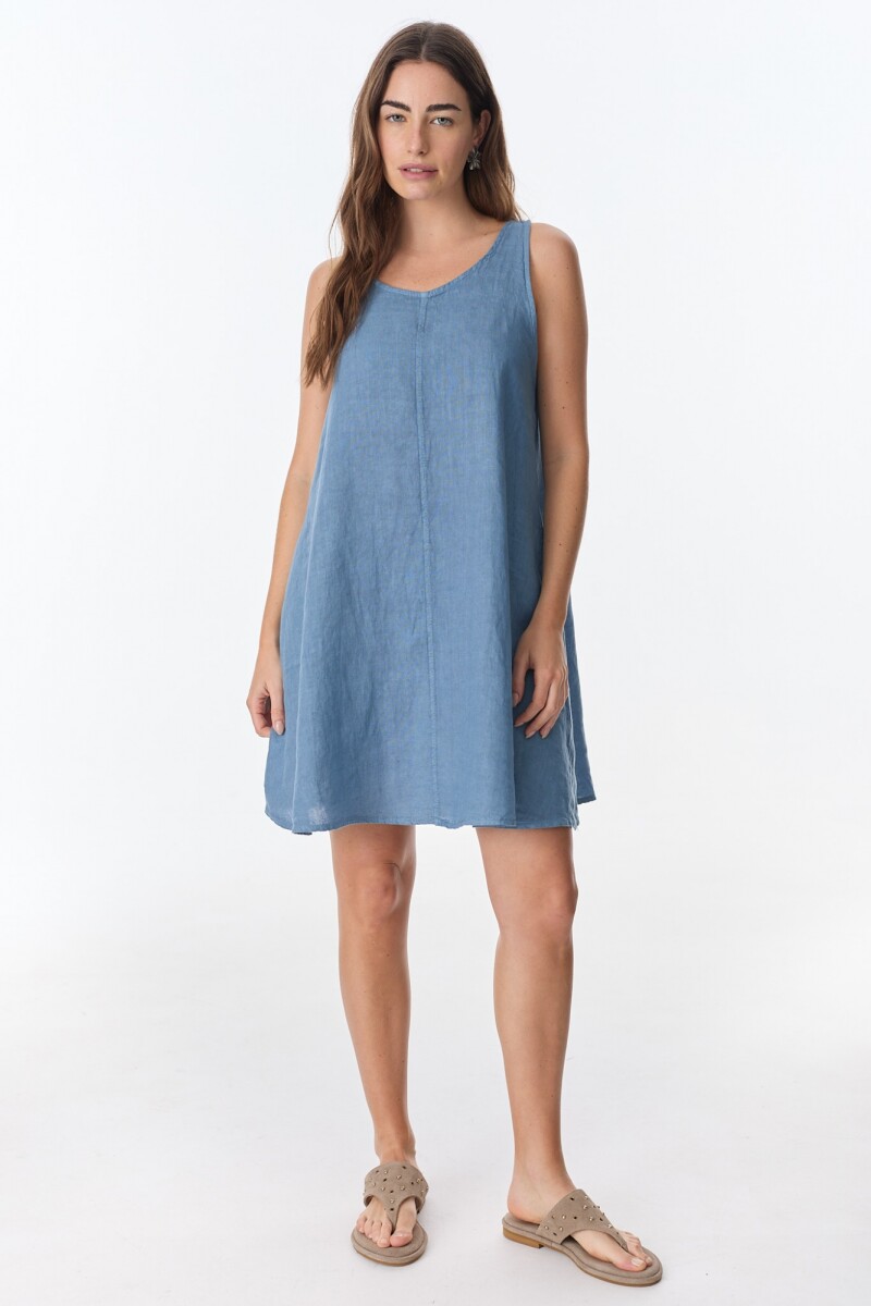 Vestido Diario Azul