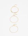 Pulseras Flexibles Sets Metal Set De Pulseras Metálicas - Dorado