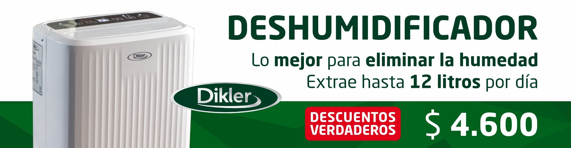 DESHUMIDIFICADOR DIKLER 12LT