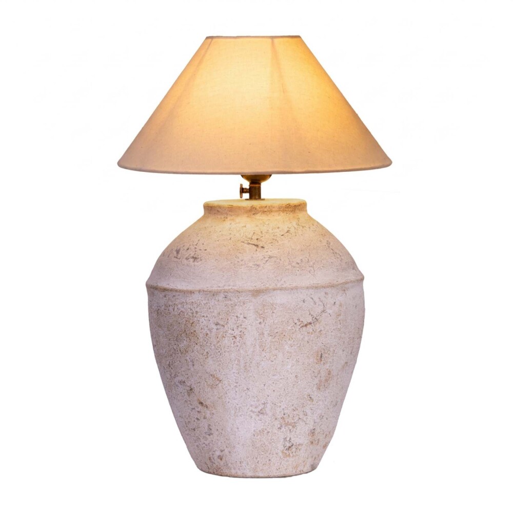 LÁMPARA DE MESA VASE I CERAMICA NATURAL-BEIGE BEIGE