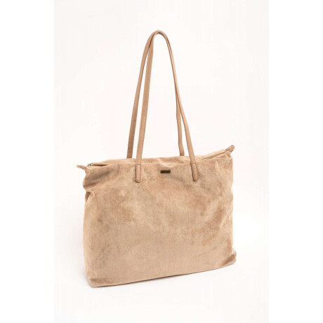Travel Bag Gamuza Vegana Con Cierr Mocha