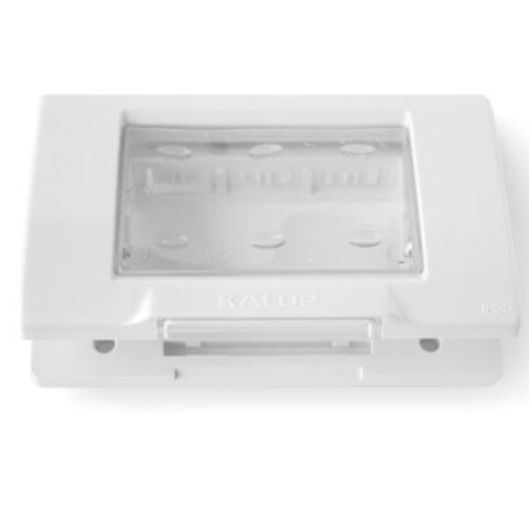 TAPA 3 MODULOS IP55 P/CAJA 10X5 BLANCO TAPA 3 MODULOS IP55 P/CAJA 10X5 BLANCO
