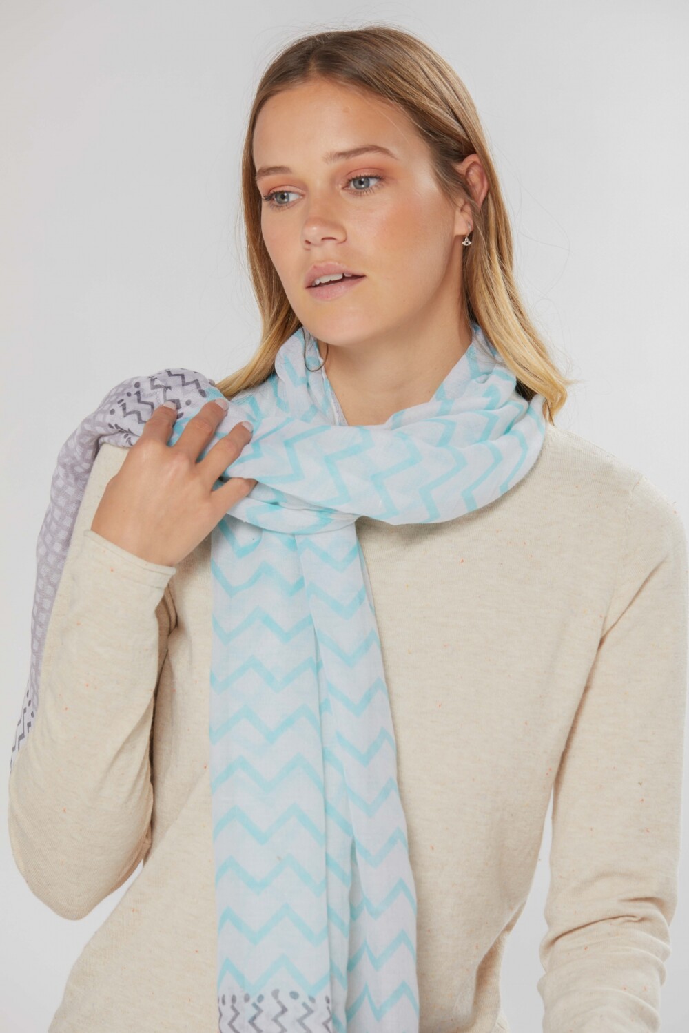 PAÑUELO ESTAMPADO Aqua