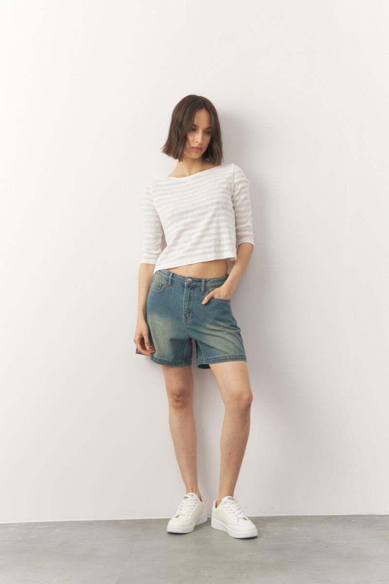 SHORT TORI Azul Antiguo