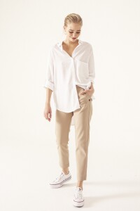 Pantalón Slim Beige Beige