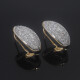 Caravanas en oro 18k 2 tonos con brillantes Caravanas en oro 18k 2 tonos con brillantes