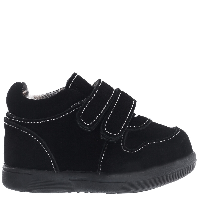 Zapato de Niño Croco Kids TEO con doble velcro Negro