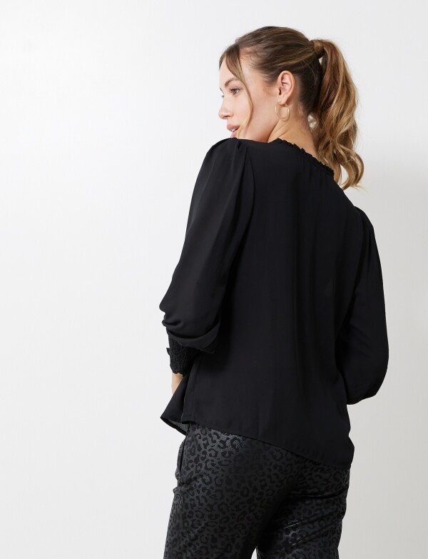 Blusa Frunces NEGRO